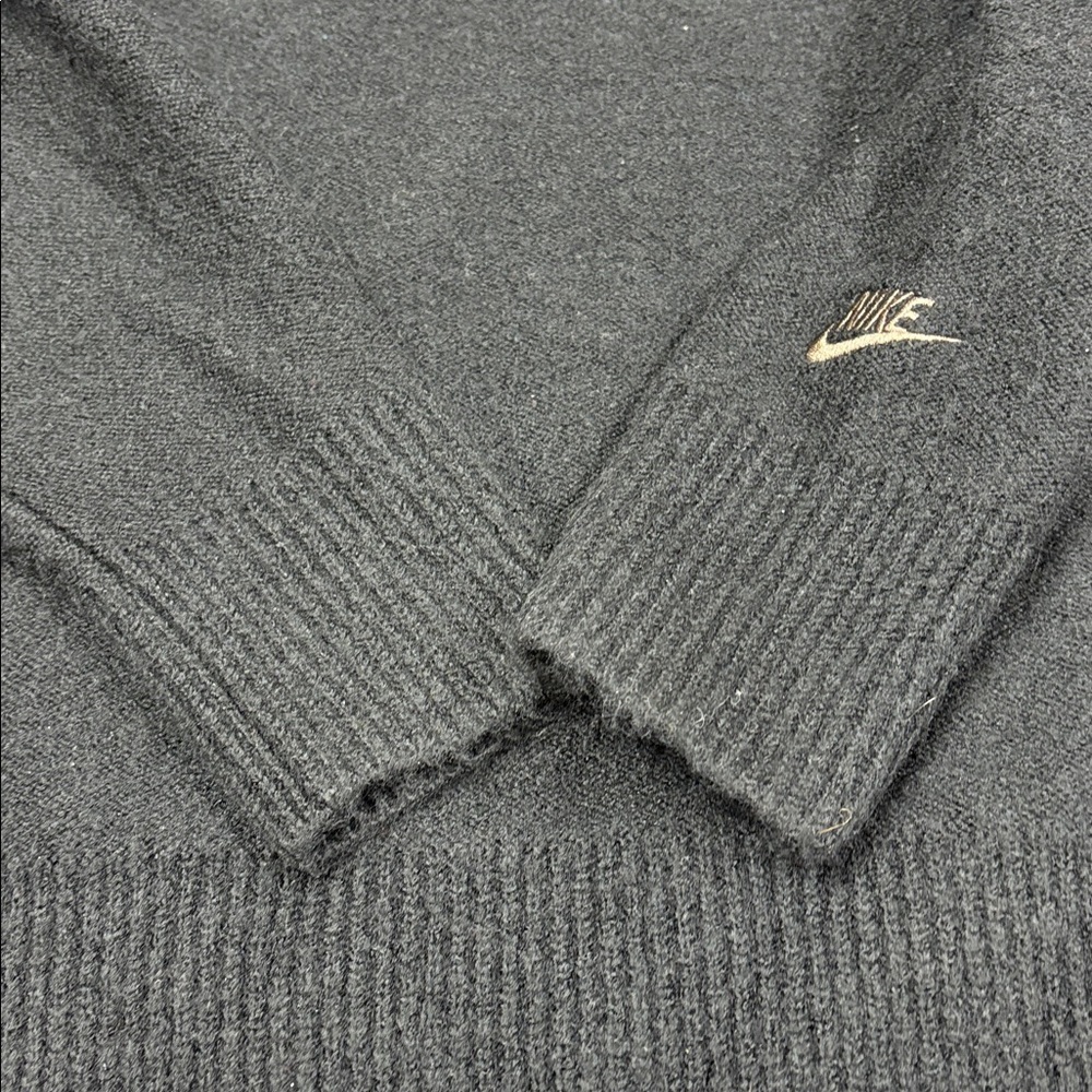 Nike Sportswear Tech Pack Knit Sweater Mens M Black Pullover V Neck Oversized - Picture 10 of 10
